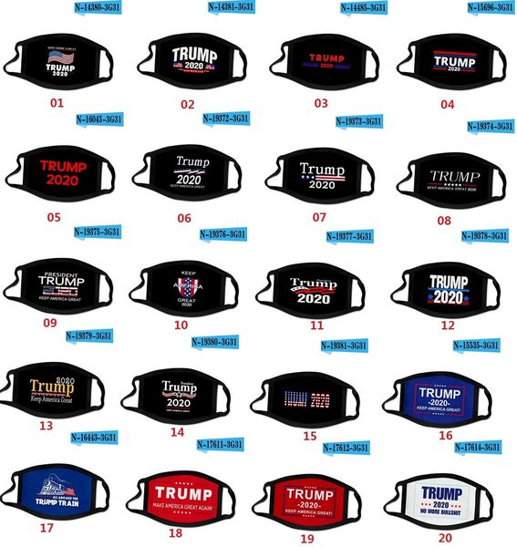 

оптовая 2020 donald trump лицевые маски 40 стилей дизайнер моющийся хлопчатобумажной ткани мода рот маска для лица маски многоразовые женщин