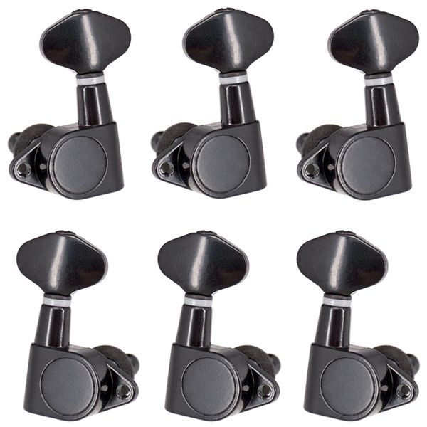 

1 pack 3r3l 6 strings guitar tuning pegs keys sealed right angle screw hole black