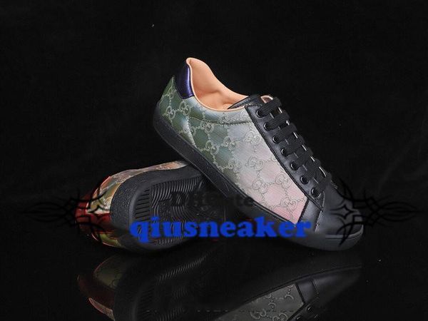 

new ace signature sneakers men's high-ace sneakers fashion leather ladies boys sneakers 2 casual skate sho, Black;red