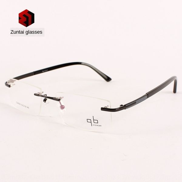 

men's business frameless cutting myopia ultra light fashion optical glasses frame glasses frame myopia, Silver