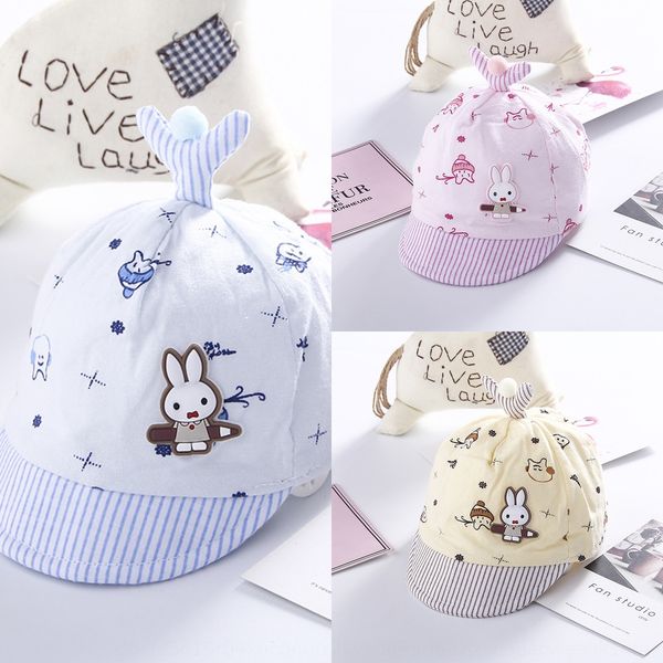 

smart star spring and autumn 0-3 months newborn spire baby sunscreen hat baby hat sun protection cap boys' and girls' peaked cap, Yellow