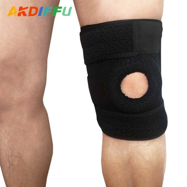 

p6jlh open patella silicone basketball protection knee pads silicone anti-slip breathable spring support strip protection basketball tennis, Black;gray