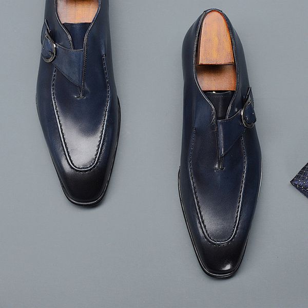 

brand genuine leather men brogue business wedding banquet shoes casual flat shoes vintage handmade formal oxford size 48, Black