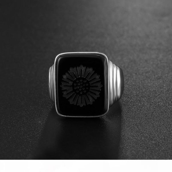 

e leonardo dicaprio ring the great gatsby real 925 sterling silver black onyx rings for men love jewelry wholesale c1904120, Slivery;golden