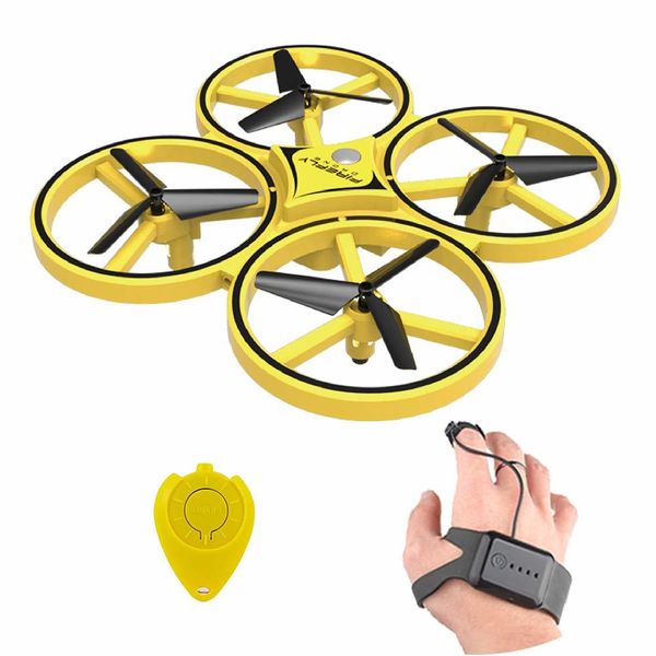 

zf04 rc drone mini infrared induction hand control drone altitude hold 2 controllers quadcopter for kids toy gift