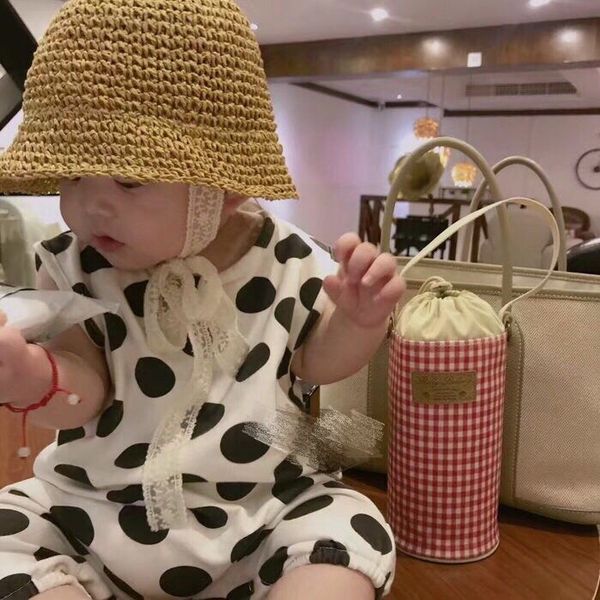 

baby straw sunscreen straw korean style baby sun sunscreen hat beach lace tie hat holiday 2-6 years old, Blue;gray
