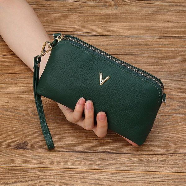 

new diagonal small bag ladies fashion leather simple one-shoulder clutch bag student chain wild soft leather coin purse wholesale 835