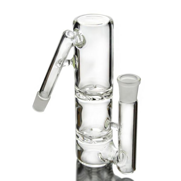 6 polegadas 90 graus 45 graus 14mm 18mm Catcher de cinzas de duas camadas pente para acessórios de fumantes em plataformas de bong dab