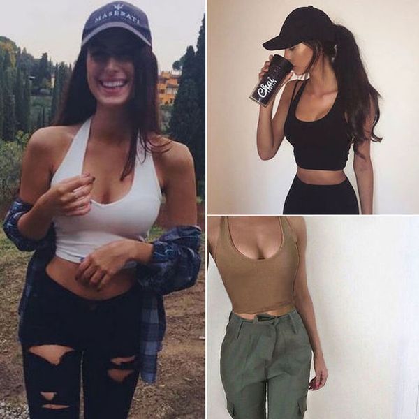 

women 2020 summer casual tank short tanks sleeveless crop fittnes vest size s xl, White