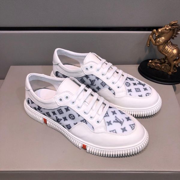 

2020-2019l summer new trend high-end brand printing letters men's lace-up casual shoes, fashion versatile comfortable sports shoes, siz