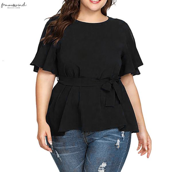 

plus size 5xl womens and blouses polyester summer streetwear woman blouse ladies women clothes 2020 korean fashion clothing, White