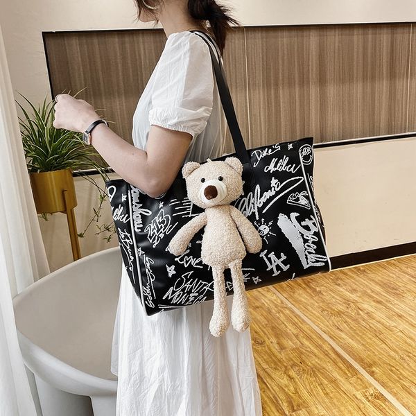 

yi5qp cute bear senior sense forstudents shoulder bag in class foreign style large capacity 2020 new fashion single shoulder tote bag female