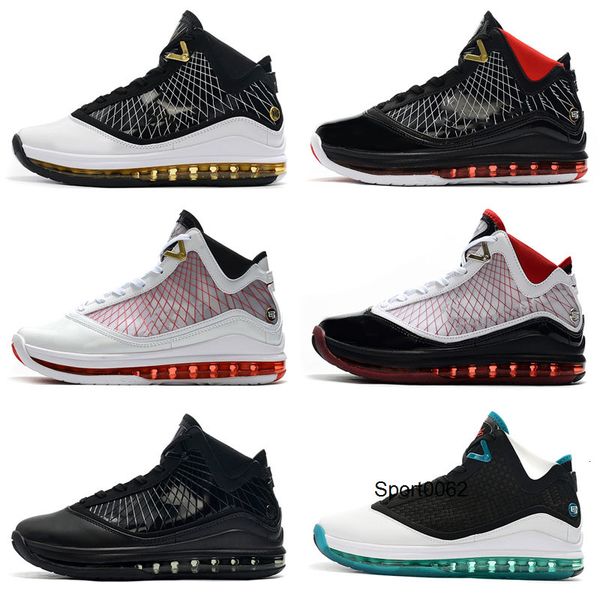 

2020 новая подушка lebrons 7 детская обувь баскетбол свежий разводили король equalit лайтер леброн кроссовок 7s спортивные тренажеры, Black