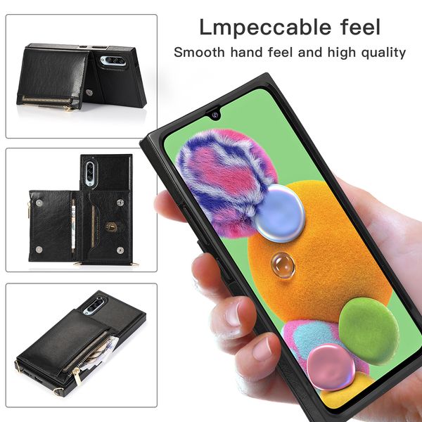 

high value magnetic pu leather flip wallet mobile accessory cell phone back case for samsung galaxy a90 5g