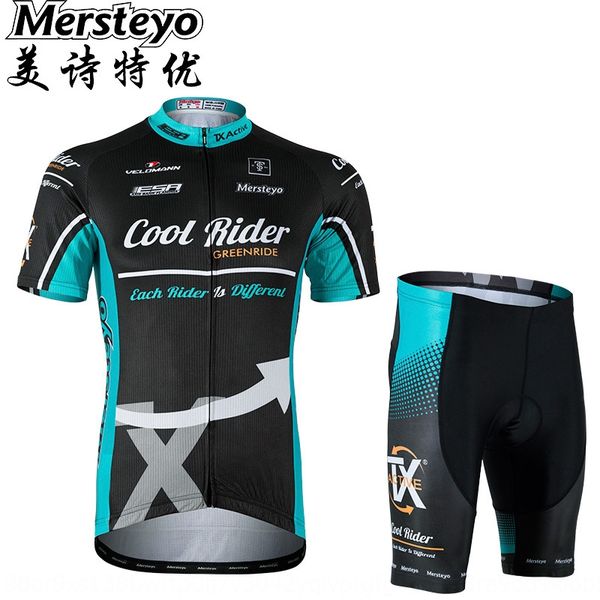 

mersteyo/mersteyo cycling clothes short shorts bicycle sleeve suit men's bicycle clothing cycling shorts tx, Gray;blue