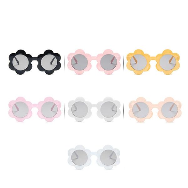 

hair accessories kids sunglasses, cute anti-uv sunflower-shaped sunglasses for pography outdoor beach, Slivery;white