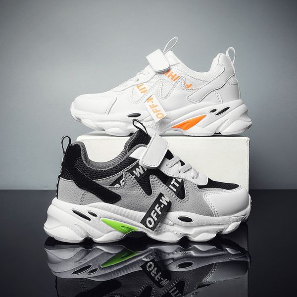 

boys' net 2020 new running breathable net sports children's shoes children's shoes small white, Black