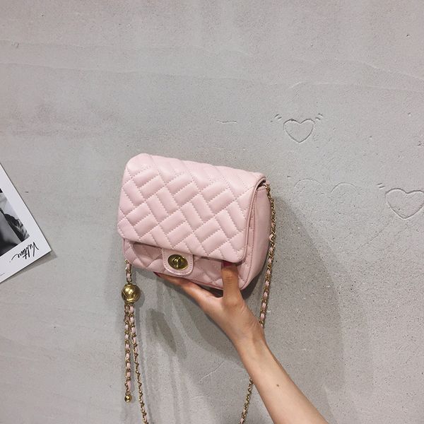 

2020 new summer lattice chain shoulder messenger bags fashion small square bags women purse and handbags