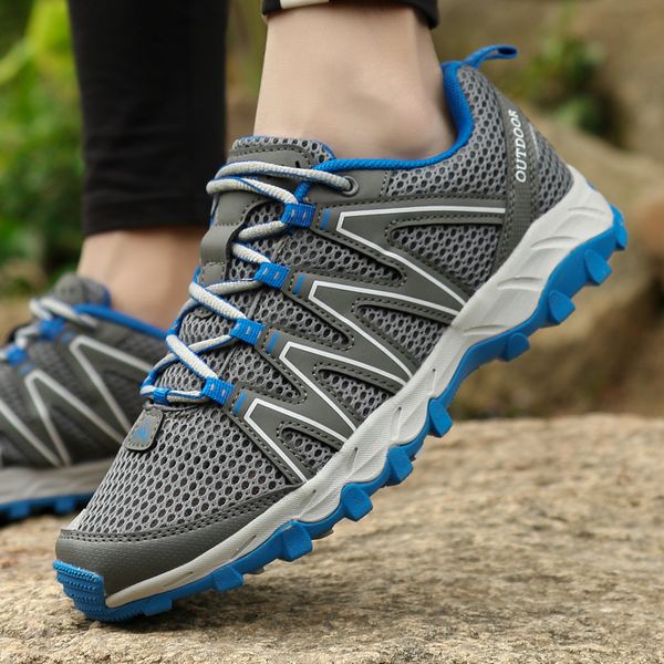 

outdoor upstream wading shoes mens summer quick dry breathable waterproof shoes lightweight non-slip fishing hiking sports shoe