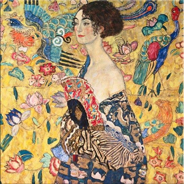 

gustav klimt bilder -die dame mit dem fächer home decor handcrafts /hd print oil painting on canvas wall art canvas pictures 200108