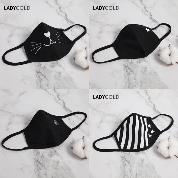 

мультфильм хлопок fa маска mout черный anti-dust анти загрязнения маска fasion cute bear kpop животных fa mout маски # 490, Black
