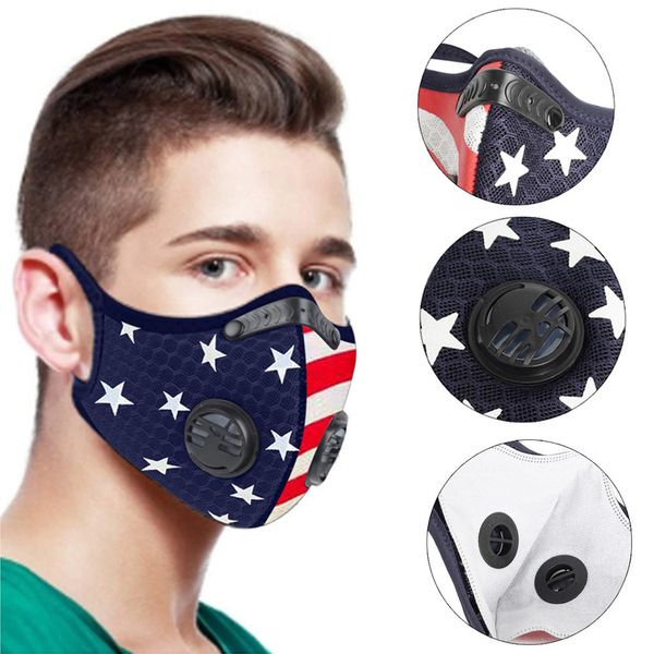 

cycling face mask sport outdoor training masks pm2.5 anti-dust pollution defense running mask activated carbon filter washable mask ahd646