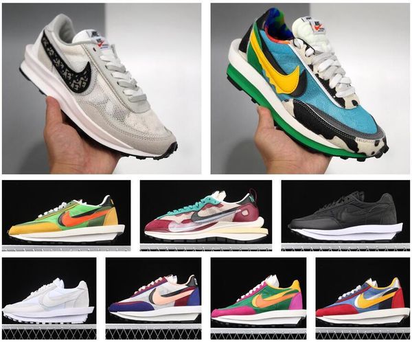 

2020 роскошные обувь повседневная обувь sacai ldv вафельные рассветом кроссовки мужские кроссовки для женщин дизайнер рубец s спорта кроссов, Black