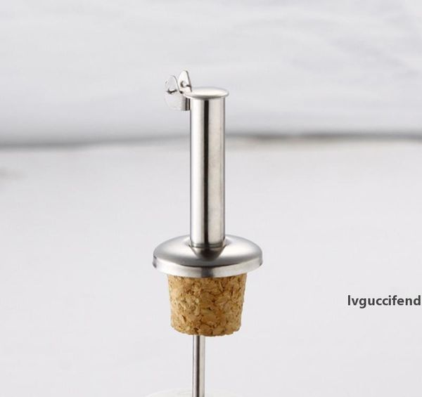 

wine pourer 304 bottle pourer oil pourer food grade cork pourers kitchen bar supplies stainless steel kitchen accessories