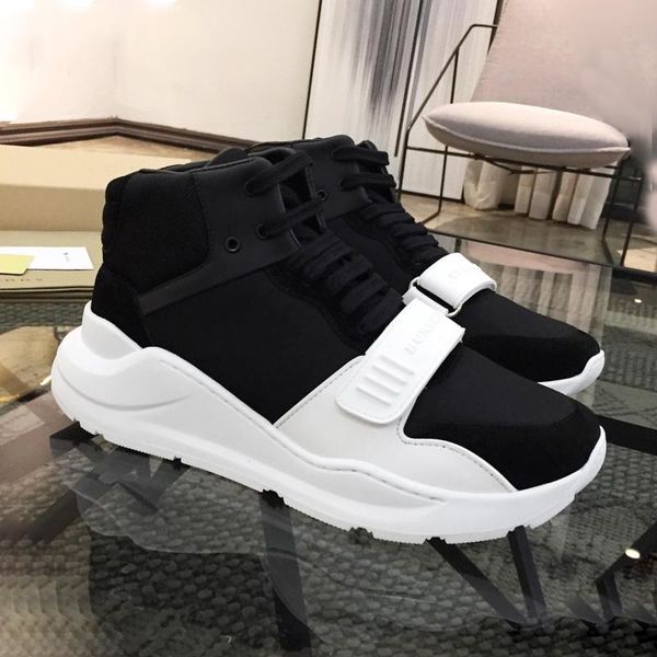 

luxury mens boots calzado deportivo para hombre vintage check cotton sneakers breathable plus size lace -up casual men shoes, Black