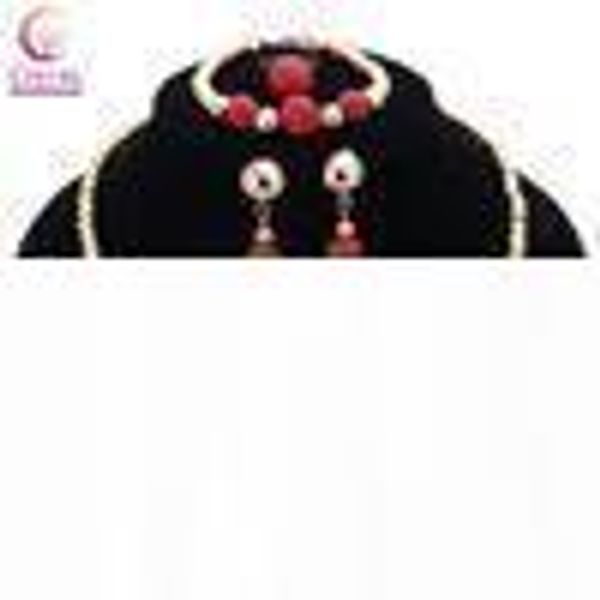 

exquisite dubai crystal necklace with micro pave cz disco ball beaded jewelry set bangle earing ring, Black