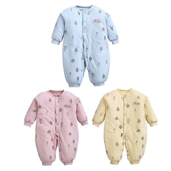 

weixinbuy new baby romper winter autumn toddler baby girl set newborn girl boy print long sleeve jumpsuit romper clothes, Blue