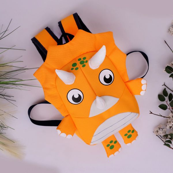 

2020 new small dinosaur kindergarten lost-proof korean style boys and girls children's school schoolbag travel children's bag, White