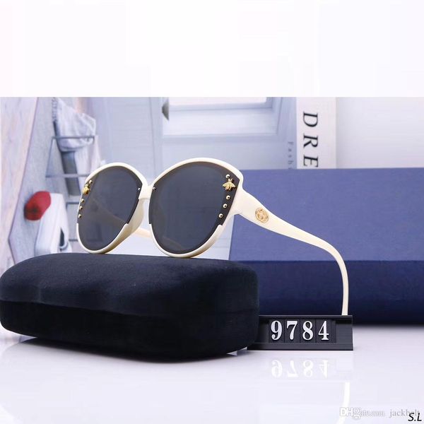 

круглые солнцезащитные очки для женщин дизайнер роскошных sunglass женщин способа bee популярные солнцезащитные очки rivet ladies cat eye bi, Black