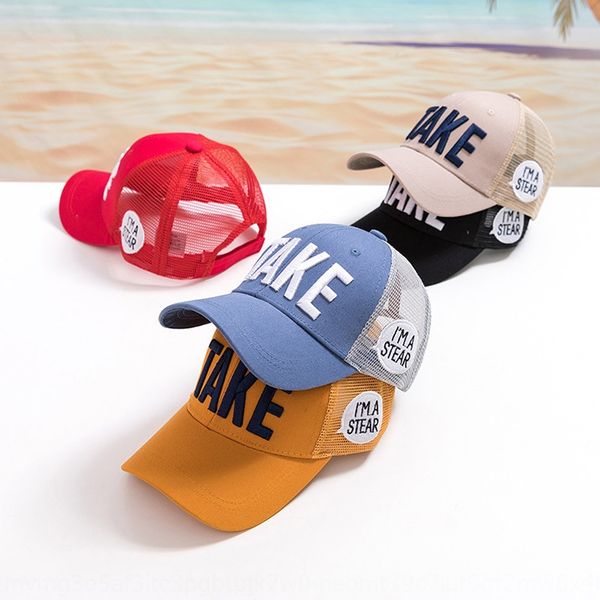 

take letter embroidered baseball children's 2020 embroidery baseball cap benhui children's cap mz8840, Blue;gray