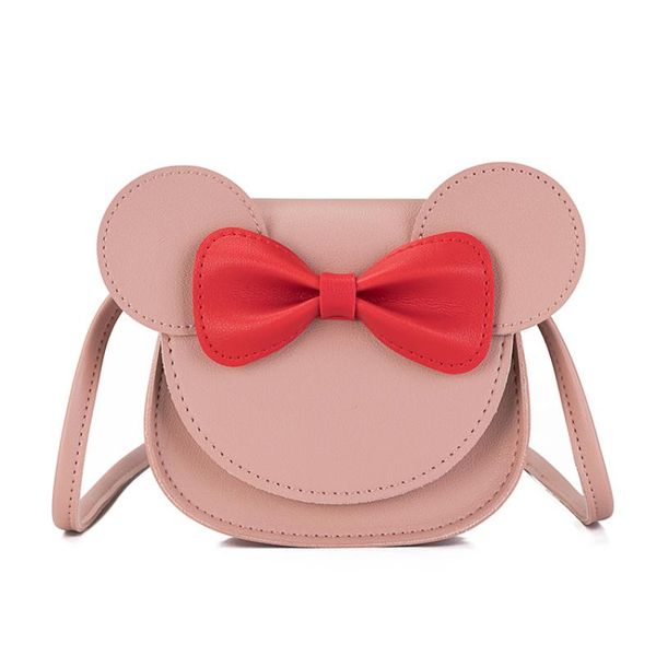 

heopono cute bow designed small crossbody satchel bag good quality children pu leather funky kids girl messenger bag