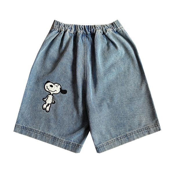 

women's shorts summer denim women patch dog embroidery jeans student, White;black