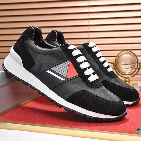 

technical fabric sneakers men 's shoes new arrival vintage sneakers plus size luxury low lace -up sports men shoes scarpe da uomo, Black