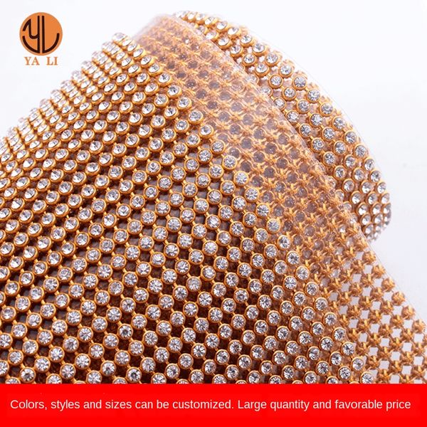 

3mm aluminum mesh glass rhinestone melt diy accessories diamond back glue mesh diamond drilling diy clothing accessories, Silver