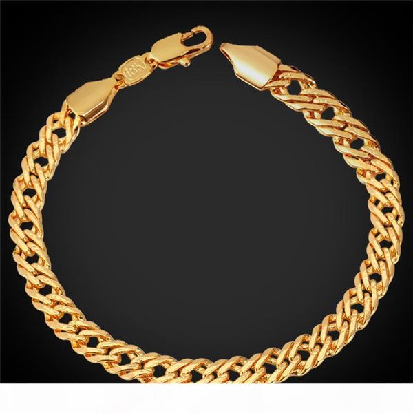 

gold venitian chain 18k stamp women men jewelry rose gold platinum plated 2015 new fashion chain bracelet, Black