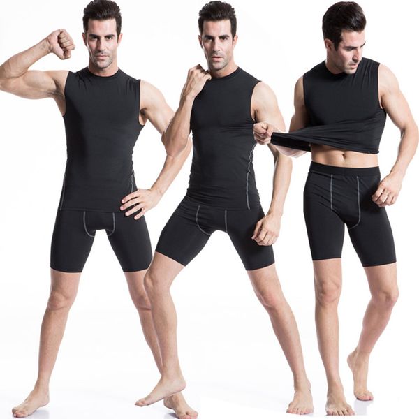 

2019 центр tank tops фитнес спорт колготки tank top sport training vest gym бег compression рукавов белый yoga рубашку мужчины, White;red