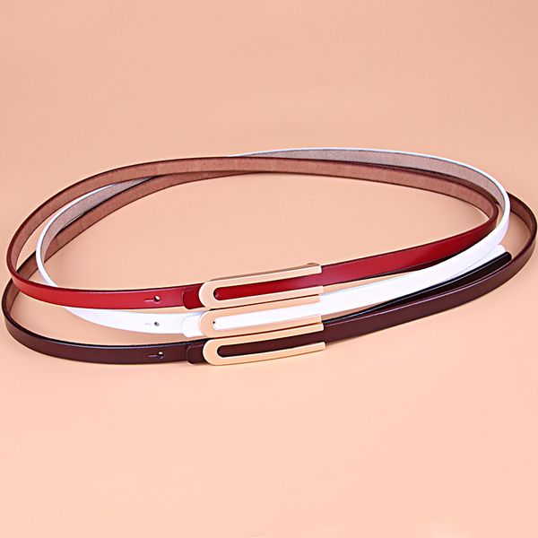 

women's leather belt women cowhide belt simple fashion waistband korean-style versatile pure leather pant, Black;brown