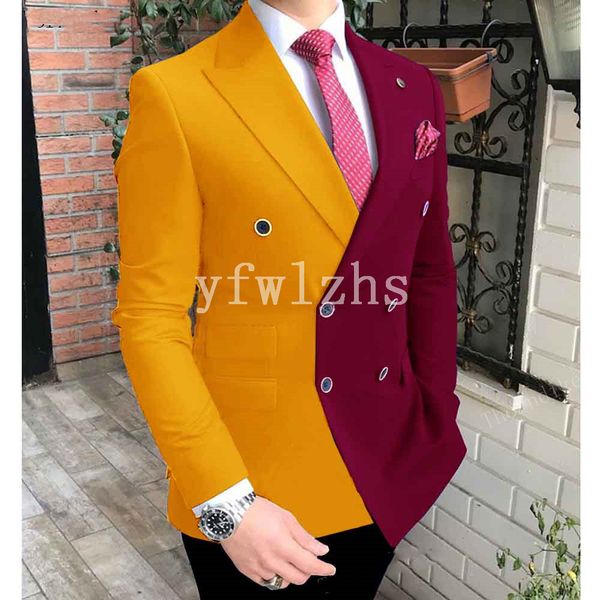 

double-breasted groomsmen two-color wedding groom tuxedos men suits wedding/prom/dinner man blazer(jacket+tie+pants) t106, Black;gray