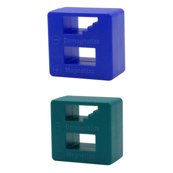 

2x demagnetizer magnetizer for screwdriver drill bits small tool blue/green