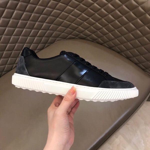 

designer men casual shoes reflective nylon lambskin new black white genuine leather flat shoes suede calfskin with box