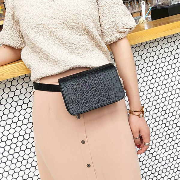 

alligator pattern waist packs women leather pu adjustable belt bag waist pack wallet phone pouch ladies salesperson work bags