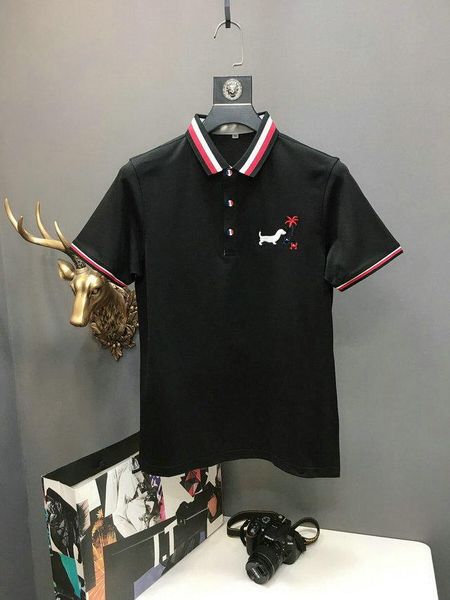 

mens designer t shirts 100% casual clothes material stretch clothes t shirt natural silk classic designer shirt sleeve for mens polo shirt, White;black