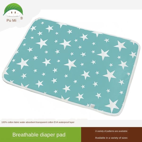 

pu pu mi newborn cotton cartoon waterproof breathable washable urine pad crib urine pad crib baby mattress size 60*75