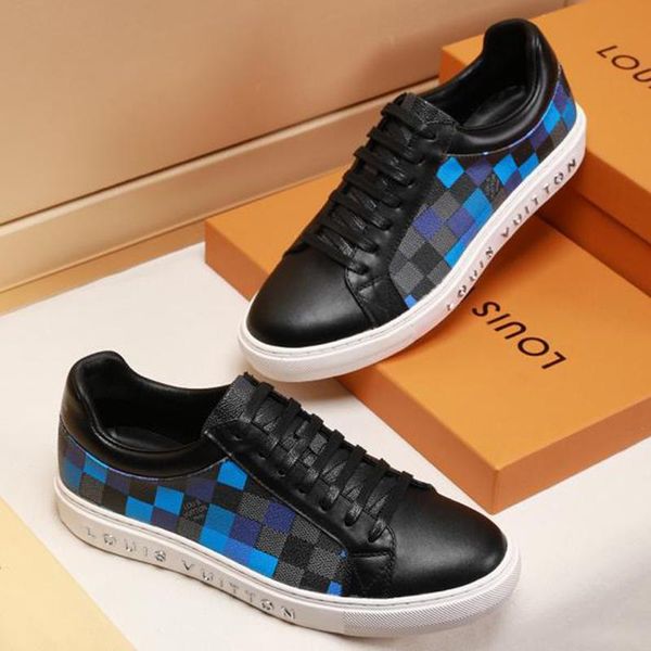 

2020i limited edition luxury design leather printed rubber sole sneakers fashion wild mens casual shoes mens banquet shoes size: 38-45, Black