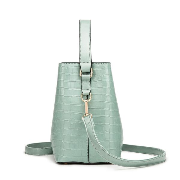 

new crocodile pattern bucket bags leather handbags women crossbody bags 2020 totes ladies shoulder messenger bag female purses