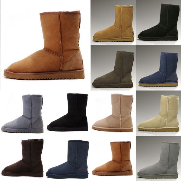 

2020 australia women snow boots triple black chestnut pink navy blue grey fashion classic ankle short boot womens winter shoes size 5-10 vp